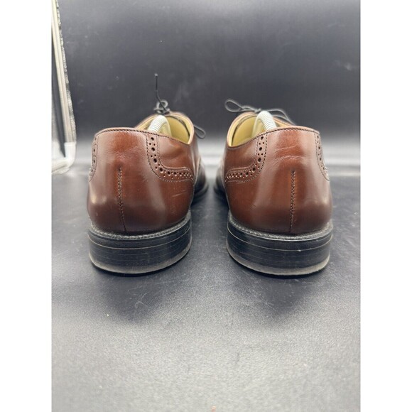 Bostonian USA Men's Oxford Dress Shoes Size 9.5 Leather Brown Business EUC - Picture 5 of 8
